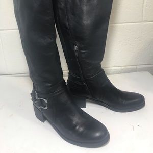 Leather Tall Black Boots sz 8.5M